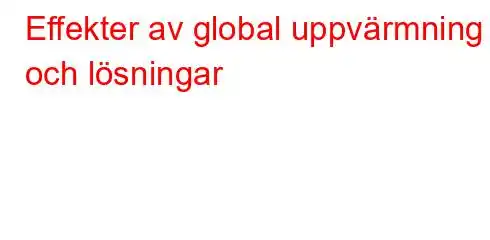 Effekter av global uppvärmning och lösningar