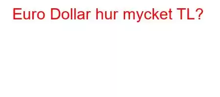 Euro Dollar hur mycket TL?