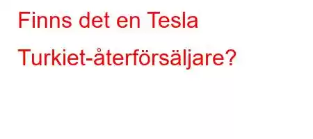 Finns det en Tesla Turkiet-återförsäljare