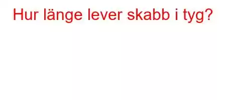 Hur länge lever skabb i tyg?