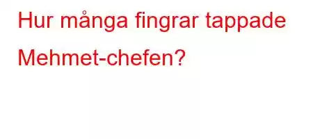 Hur många fingrar tappade Mehmet-chefen?