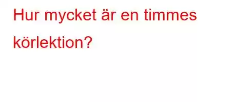 Hur mycket är en timmes körlektion?