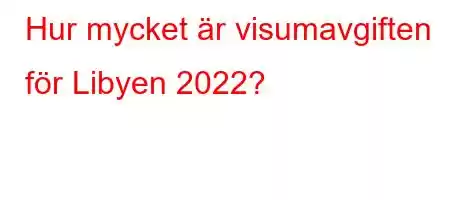 Hur mycket är visumavgiften för Libyen 2022?