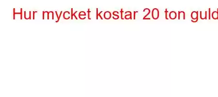 Hur mycket kostar 20 ton guld