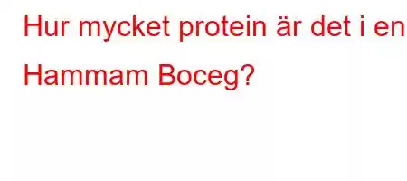 Hur mycket protein är det i en Hammam Boceg