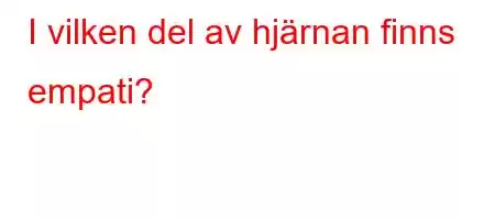 I vilken del av hjärnan finns empati?