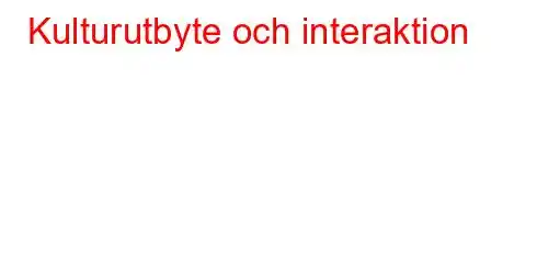 Kulturutbyte och interaktion