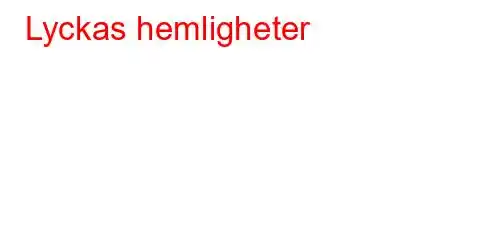 Lyckas hemligheter