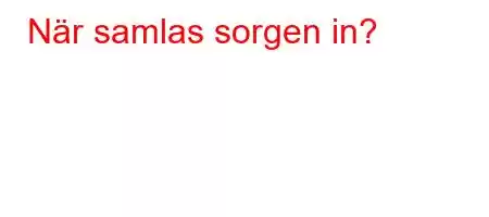 När samlas sorgen in?