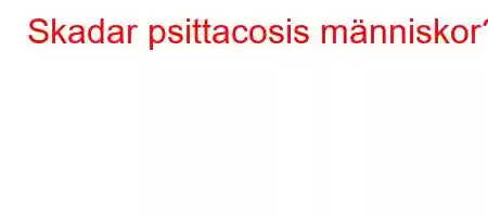 Skadar psittacosis människor