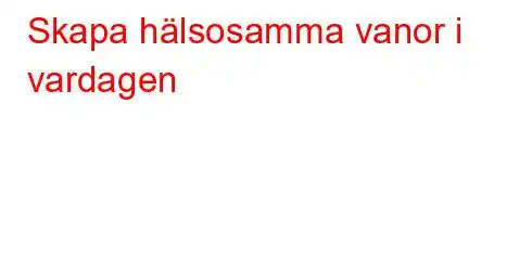 Skapa hälsosamma vanor i vardagen