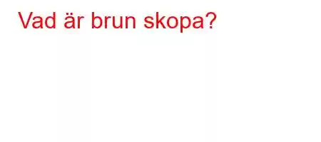 Vad är brun skopa?