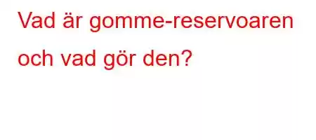 Vad är gomme-reservoaren och vad gör den?