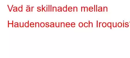 Vad är skillnaden mellan Haudenosaunee och Iroquois?