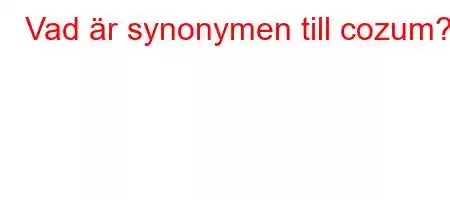 Vad är synonymen till cozum?