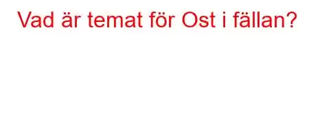 Vad är temat för Ost i fällan