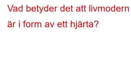 Vad betyder det att livmodern är i form av ett hjärta?