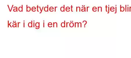 Vad betyder det när en tjej blir kär i dig i en dröm?