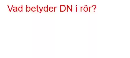 Vad betyder DN i rör?