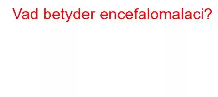 Vad betyder encefalomalaci