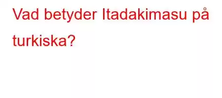 Vad betyder Itadakimasu på turkiska?