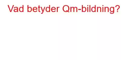 Vad betyder Qm-bildning