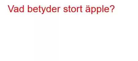 Vad betyder stort äpple?