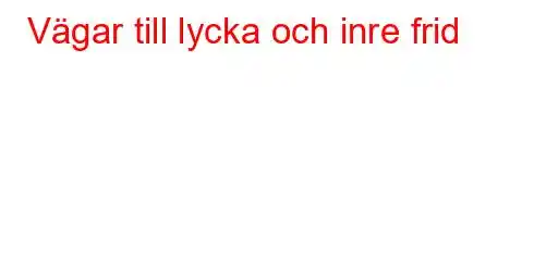 Vägar till lycka och inre frid