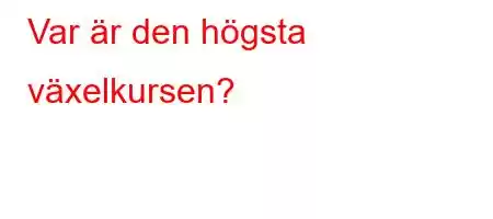 Var är den högsta växelkursen