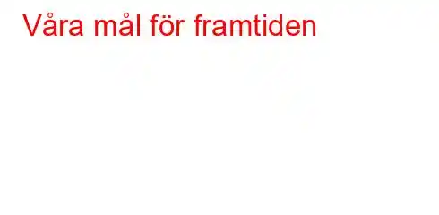 Våra mål för framtiden