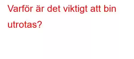 Varför är det viktigt att bin utrotas?