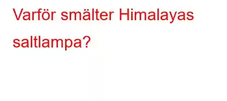 Varför smälter Himalayas saltlampa?