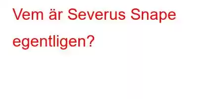 Vem är Severus Snape egentligen