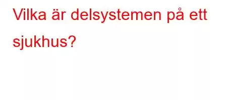 Vilka är delsystemen på ett sjukhus?