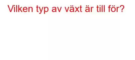 Vilken typ av växt är till för?